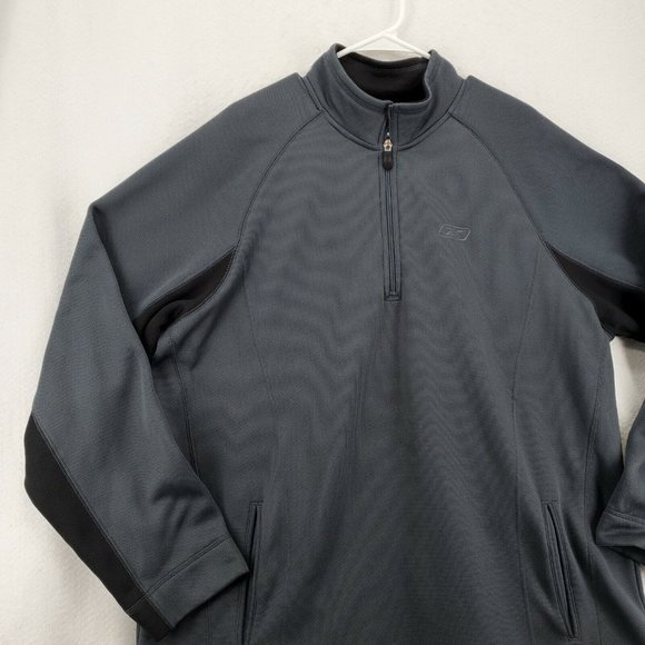 RBX Sweatshirt Men's Long Sleeve Quarter Zipper High Neck Pullover Gray 2XL - Picture 4 of 12